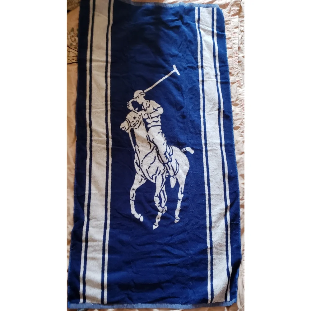 Polo Ralph Lauren big pony Beach towel with carry bag vintage